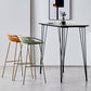 Modern Dessert Shop Low Back Stool Matte Finish Iron Bar Stool Clearhalo 'Bar Furniture' 'Bar Stools' 'bar_stools' 'furn' 'furn_bar_stools' 'Furniture' 'furniture_bar_stools' 'Kitchen & Dining Furniture' 5052172