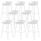 Modern Dessert Shop Low Back Stool Matte Finish Iron Bar Stool White 8 Piece Set Clearhalo 'Bar Furniture' 'Bar Stools' 'bar_stools' 'furn' 'furn_bar_stools' 'Furniture' 'furniture_bar_stools' 'Kitchen & Dining Furniture' 5052173