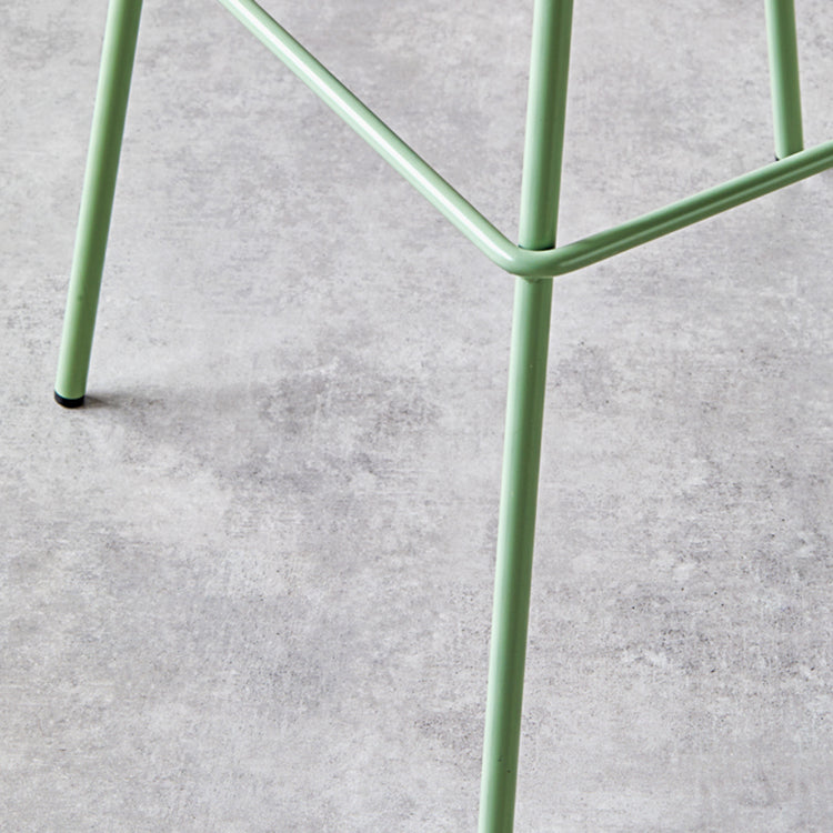 Modern Dessert Shop Low Back Stool Matte Finish Iron Bar Stool Clearhalo 'Bar Furniture' 'Bar Stools' 'bar_stools' 'furn' 'furn_bar_stools' 'Furniture' 'furniture_bar_stools' 'Kitchen & Dining Furniture' 5052181
