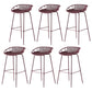 Modern Dessert Shop Low Back Stool Matte Finish Iron Bar Stool Purple 6 Piece Set Clearhalo 'Bar Furniture' 'Bar Stools' 'bar_stools' 'furn' 'furn_bar_stools' 'Furniture' 'furniture_bar_stools' 'Kitchen & Dining Furniture' 5052186