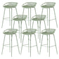 Modern Dessert Shop Low Back Stool Matte Finish Iron Bar Stool Green 8 Piece Set Clearhalo 'Bar Furniture' 'Bar Stools' 'bar_stools' 'furn' 'furn_bar_stools' 'Furniture' 'furniture_bar_stools' 'Kitchen & Dining Furniture' 5052193