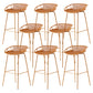 Modern Dessert Shop Low Back Stool Matte Finish Iron Bar Stool Yellow 8 Piece Set Clearhalo 'Bar Furniture' 'Bar Stools' 'bar_stools' 'furn' 'furn_bar_stools' 'Furniture' 'furniture_bar_stools' 'Kitchen & Dining Furniture' 5052197