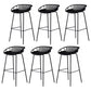 Modern Dessert Shop Low Back Stool Matte Finish Iron Bar Stool Black 6 Piece Set Clearhalo 'Bar Furniture' 'Bar Stools' 'bar_stools' 'furn' 'furn_bar_stools' 'Furniture' 'furniture_bar_stools' 'Kitchen & Dining Furniture' 5052200