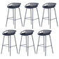 Modern Dessert Shop Low Back Stool Matte Finish Iron Bar Stool Blue 6 Piece Set Clearhalo 'Bar Furniture' 'Bar Stools' 'bar_stools' 'furn' 'furn_bar_stools' 'Furniture' 'furniture_bar_stools' 'Kitchen & Dining Furniture' 5052204