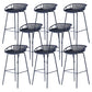 Modern Dessert Shop Low Back Stool Matte Finish Iron Bar Stool Blue 8 Piece Set Clearhalo 'Bar Furniture' 'Bar Stools' 'bar_stools' 'furn' 'furn_bar_stools' 'Furniture' 'furniture_bar_stools' 'Kitchen & Dining Furniture' 5052205