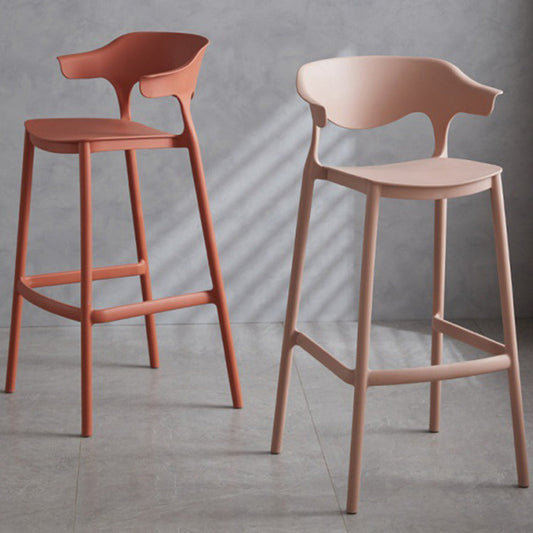 Modern Style Stackable Bar-stool Plastic Counter Bar Stool for Home Clearhalo 'Bar Furniture' 'Bar Stools' 'bar_stools' 'furn' 'furn_bar_stools' 'Furniture' 'furniture_bar_stools' 'Kitchen & Dining Furniture' 5052207