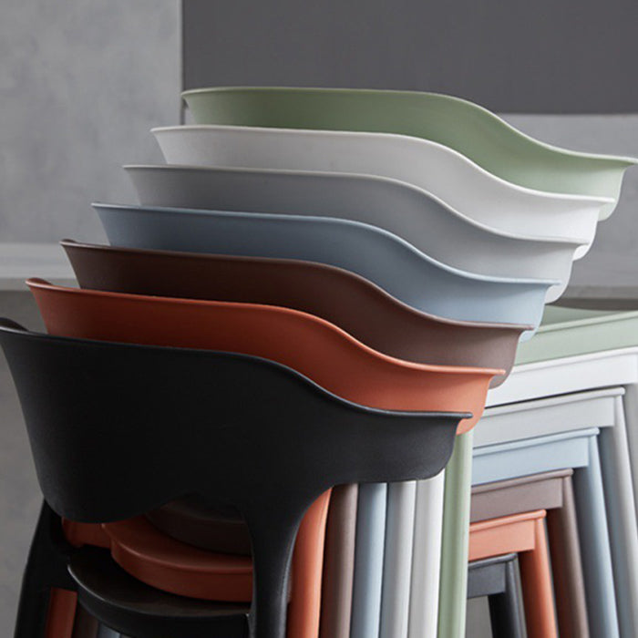 Modern Style Stackable Bar-stool Plastic Counter Bar Stool for Home Clearhalo 'Bar Furniture' 'Bar Stools' 'bar_stools' 'furn' 'furn_bar_stools' 'Furniture' 'furniture_bar_stools' 'Kitchen & Dining Furniture' 5052213