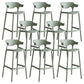 Modern Style Stackable Bar-stool Plastic Counter Bar Stool for Home Green 8 Piece Set Clearhalo 'Bar Furniture' 'Bar Stools' 'bar_stools' 'furn' 'furn_bar_stools' 'Furniture' 'furniture_bar_stools' 'Kitchen & Dining Furniture' 5052214