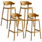 Modern Style Stackable Bar-stool Plastic Counter Bar Stool for Home Ginger 4 Piece Set Clearhalo 'Bar Furniture' 'Bar Stools' 'bar_stools' 'furn' 'furn_bar_stools' 'Furniture' 'furniture_bar_stools' 'Kitchen & Dining Furniture' 5052220