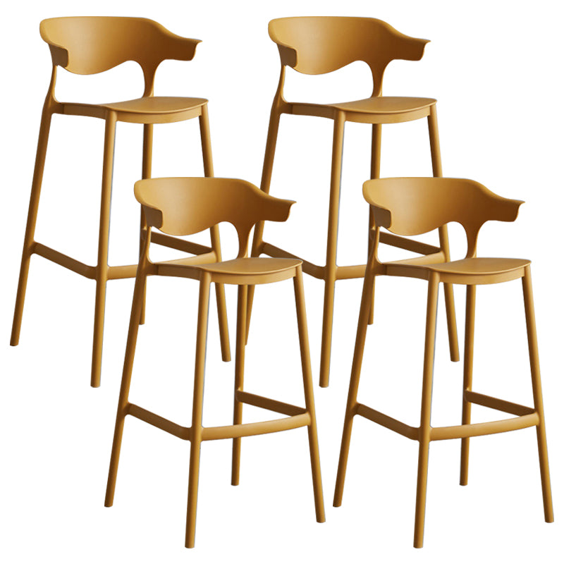 Modern Style Stackable Bar-stool Plastic Counter Bar Stool for Home Ginger 4 Piece Set Clearhalo 'Bar Furniture' 'Bar Stools' 'bar_stools' 'furn' 'furn_bar_stools' 'Furniture' 'furniture_bar_stools' 'Kitchen & Dining Furniture' 5052220