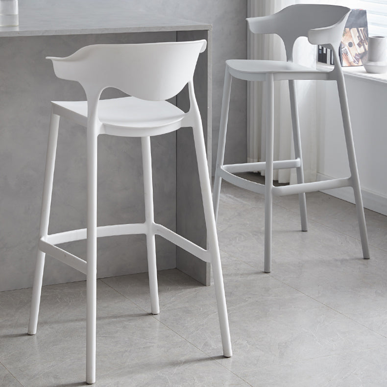 Modern Style Stackable Bar-stool Plastic Counter Bar Stool for Home Clearhalo 'Bar Furniture' 'Bar Stools' 'bar_stools' 'furn' 'furn_bar_stools' 'Furniture' 'furniture_bar_stools' 'Kitchen & Dining Furniture' 5052226