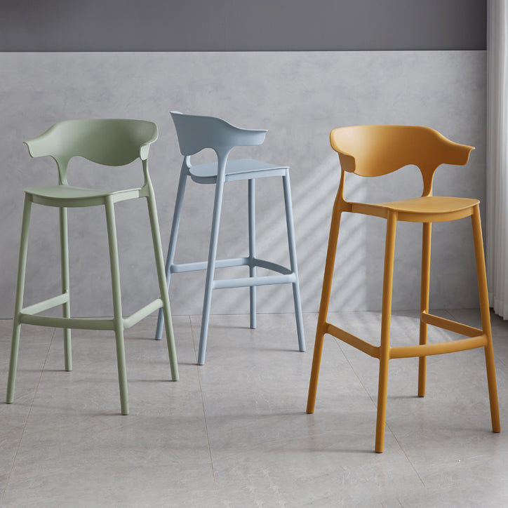 Modern Style Stackable Bar-stool Plastic Counter Bar Stool for Home Clearhalo 'Bar Furniture' 'Bar Stools' 'bar_stools' 'furn' 'furn_bar_stools' 'Furniture' 'furniture_bar_stools' 'Kitchen & Dining Furniture' 5052228