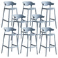 Modern Style Stackable Bar-stool Plastic Counter Bar Stool for Home Light Blue 8 Piece Set Clearhalo 'Bar Furniture' 'Bar Stools' 'bar_stools' 'furn' 'furn_bar_stools' 'Furniture' 'furniture_bar_stools' 'Kitchen & Dining Furniture' 5052229