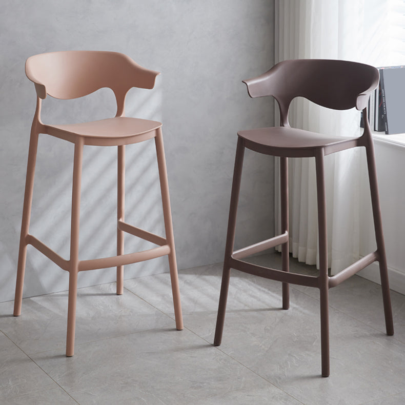 Modern Style Stackable Bar-stool Plastic Counter Bar Stool for Home Clearhalo 'Bar Furniture' 'Bar Stools' 'bar_stools' 'furn' 'furn_bar_stools' 'Furniture' 'furniture_bar_stools' 'Kitchen & Dining Furniture' 5052230