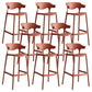 Modern Style Stackable Bar-stool Plastic Counter Bar Stool for Home Orange 8 Piece Set Clearhalo 'Bar Furniture' 'Bar Stools' 'bar_stools' 'furn' 'furn_bar_stools' 'Furniture' 'furniture_bar_stools' 'Kitchen & Dining Furniture' 5052233