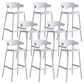 Modern Style Stackable Bar-stool Plastic Counter Bar Stool for Home White 8 Piece Set Clearhalo 'Bar Furniture' 'Bar Stools' 'bar_stools' 'furn' 'furn_bar_stools' 'Furniture' 'furniture_bar_stools' 'Kitchen & Dining Furniture' 5052235