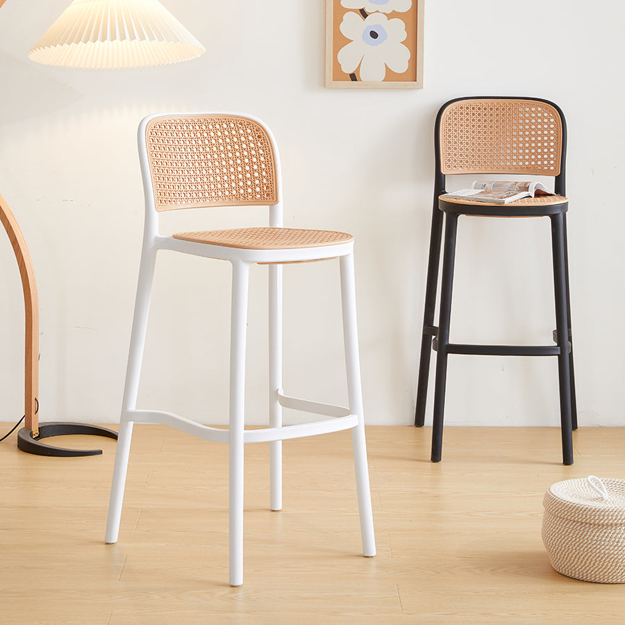 Modern Style Square Bar-stool Plastic Counter Bar Stool for Home Clearhalo 'Bar Furniture' 'Bar Stools' 'bar_stools' 'furn' 'furn_bar_stools' 'Furniture' 'furniture_bar_stools' 'Kitchen & Dining Furniture' 5052241