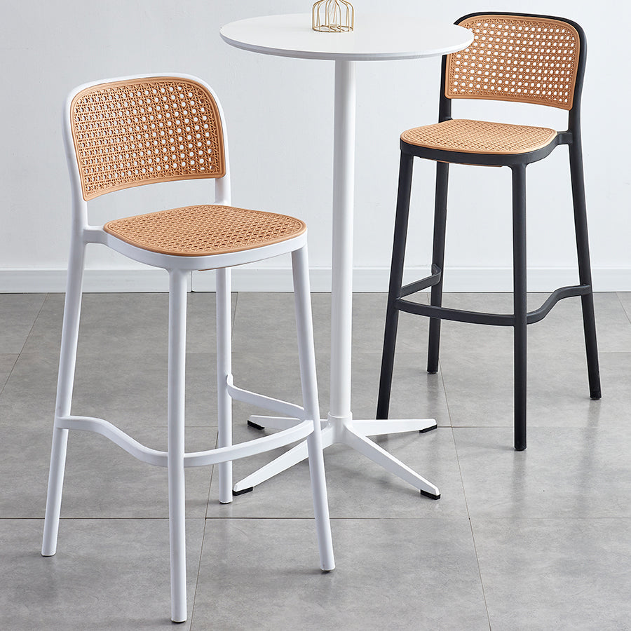 Modern Style Square Bar-stool Plastic Counter Bar Stool for Home Clearhalo 'Bar Furniture' 'Bar Stools' 'bar_stools' 'furn' 'furn_bar_stools' 'Furniture' 'furniture_bar_stools' 'Kitchen & Dining Furniture' 5052243
