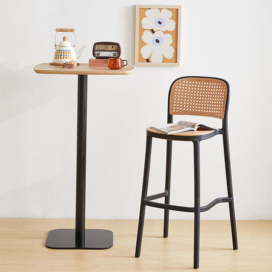 Modern Style Square Bar-stool Plastic Counter Bar Stool for Home Clearhalo 'Bar Furniture' 'Bar Stools' 'bar_stools' 'furn' 'furn_bar_stools' 'Furniture' 'furniture_bar_stools' 'Kitchen & Dining Furniture' 5052255
