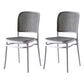 Modern Style Square Bar-stool Plastic Counter Bar Stool for Home Gray-White 2 Piece Set Short Stool(18"H) Clearhalo 'Bar Furniture' 'Bar Stools' 'bar_stools' 'furn' 'furn_bar_stools' 'Furniture' 'furniture_bar_stools' 'Kitchen & Dining Furniture' 5052256