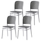 Modern Style Square Bar-stool Plastic Counter Bar Stool for Home Gray-White 4 Piece Set Short Stool(18"H) Clearhalo 'Bar Furniture' 'Bar Stools' 'bar_stools' 'furn' 'furn_bar_stools' 'Furniture' 'furniture_bar_stools' 'Kitchen & Dining Furniture' 5052257