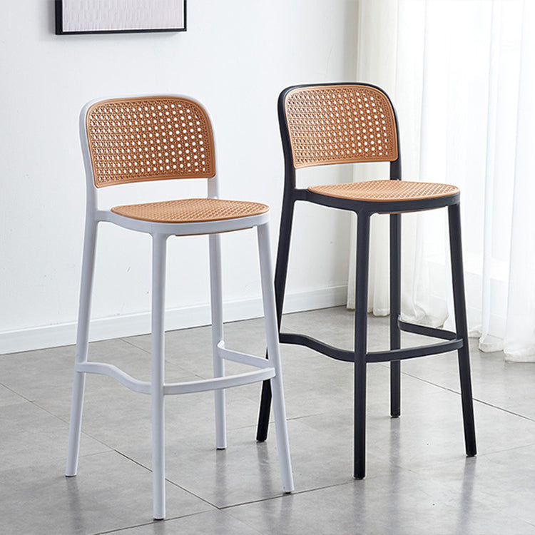 Modern Style Square Bar-stool Plastic Counter Bar Stool for Home Clearhalo 'Bar Furniture' 'Bar Stools' 'bar_stools' 'furn' 'furn_bar_stools' 'Furniture' 'furniture_bar_stools' 'Kitchen & Dining Furniture' 5052258
