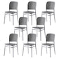 Modern Style Square Bar-stool Plastic Counter Bar Stool for Home Gray-White 8 Piece Set Short Stool(18"H) Clearhalo 'Bar Furniture' 'Bar Stools' 'bar_stools' 'furn' 'furn_bar_stools' 'Furniture' 'furniture_bar_stools' 'Kitchen & Dining Furniture' 5052261