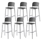 Modern Style Square Bar-stool Plastic Counter Bar Stool for Home Gray-White 6 Piece Set Clearhalo 'Bar Furniture' 'Bar Stools' 'bar_stools' 'furn' 'furn_bar_stools' 'Furniture' 'furniture_bar_stools' 'Kitchen & Dining Furniture' 5052264