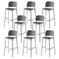 Modern Style Square Bar-stool Plastic Counter Bar Stool for Home Gray-White 8 Piece Set Clearhalo 'Bar Furniture' 'Bar Stools' 'bar_stools' 'furn' 'furn_bar_stools' 'Furniture' 'furniture_bar_stools' 'Kitchen & Dining Furniture' 5052265