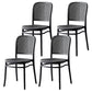 Modern Style Square Bar-stool Plastic Counter Bar Stool for Home Light Gray-Black 4 Piece Set Short Stool(18"H) Clearhalo 'Bar Furniture' 'Bar Stools' 'bar_stools' 'furn' 'furn_bar_stools' 'Furniture' 'furniture_bar_stools' 'Kitchen & Dining Furniture' 5052275