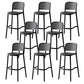 Modern Style Square Bar-stool Plastic Counter Bar Stool for Home Light Gray-Black 8 Piece Set Clearhalo 'Bar Furniture' 'Bar Stools' 'bar_stools' 'furn' 'furn_bar_stools' 'Furniture' 'furniture_bar_stools' 'Kitchen & Dining Furniture' 5052281