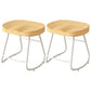 Modern Backrest Counter Stool Iron Milk Tea Shop Bar Stool with Wooden Seat and Pedal White 2 Piece Set Short Stool(18"H) Clearhalo 'Bar Furniture' 'Bar Stools' 'bar_stools' 'furn' 'furn_bar_stools' 'Furniture' 'furniture_bar_stools' 'Kitchen & Dining Furniture' 5052320