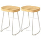 Modern Backrest Counter Stool Iron Milk Tea Shop Bar Stool with Wooden Seat and Pedal White 2 Piece Set Counter Stool(26"H) Clearhalo 'Bar Furniture' 'Bar Stools' 'bar_stools' 'furn' 'furn_bar_stools' 'Furniture' 'furniture_bar_stools' 'Kitchen & Dining Furniture' 5052328