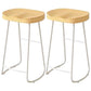 Modern Backrest Counter Stool Iron Milk Tea Shop Bar Stool with Wooden Seat and Pedal White 2 Piece Set Bar Stool(30"H) Clearhalo 'Bar Furniture' 'Bar Stools' 'bar_stools' 'furn' 'furn_bar_stools' 'Furniture' 'furniture_bar_stools' 'Kitchen & Dining Furniture' 5052332