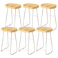Modern Backrest Counter Stool Iron Milk Tea Shop Bar Stool with Wooden Seat and Pedal White 6 Piece Set Bar Stool(30"H) Clearhalo 'Bar Furniture' 'Bar Stools' 'bar_stools' 'furn' 'furn_bar_stools' 'Furniture' 'furniture_bar_stools' 'Kitchen & Dining Furniture' 5052334