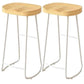 Modern Backrest Counter Stool Iron Milk Tea Shop Bar Stool with Wooden Seat and Pedal White 2 Piece Set Bar Stool(33"H) Clearhalo 'Bar Furniture' 'Bar Stools' 'bar_stools' 'furn' 'furn_bar_stools' 'Furniture' 'furniture_bar_stools' 'Kitchen & Dining Furniture' 5052336