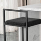 Modern Backrest Armless Counter Stool Iron Kitchen Bar Stool with Velvet Cushion and Pedal Clearhalo 'Bar Furniture' 'Bar Stools' 'bar_stools' 'furn' 'furn_bar_stools' 'Furniture' 'furniture_bar_stools' 'Kitchen & Dining Furniture' 5052357