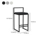 Modern Backrest Armless Counter Stool Iron Kitchen Bar Stool with Velvet Cushion and Pedal Clearhalo 'Bar Furniture' 'Bar Stools' 'bar_stools' 'furn' 'furn_bar_stools' 'Furniture' 'furniture_bar_stools' 'Kitchen & Dining Furniture' 5052367