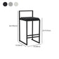 Modern Backrest Armless Counter Stool Iron Kitchen Bar Stool with Velvet Cushion and Pedal Clearhalo 'Bar Furniture' 'Bar Stools' 'bar_stools' 'furn' 'furn_bar_stools' 'Furniture' 'furniture_bar_stools' 'Kitchen & Dining Furniture' 5052370