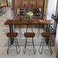Modern Armless Counter Stool Iron Dessert Shop Bar Stool with Wooden Seat and Pedal Clearhalo 'Bar Furniture' 'Bar Stools' 'bar_stools' 'furn' 'furn_bar_stools' 'Furniture' 'furniture_bar_stools' 'Kitchen & Dining Furniture' 5052416
