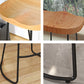 Modern Armless Counter Stool Iron Dessert Shop Bar Stool with Wooden Seat and Pedal Clearhalo 'Bar Furniture' 'Bar Stools' 'bar_stools' 'furn' 'furn_bar_stools' 'Furniture' 'furniture_bar_stools' 'Kitchen & Dining Furniture' 5052420