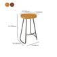 Modern Armless Counter Stool Iron Dessert Shop Bar Stool with Wooden Seat and Pedal Clearhalo 'Bar Furniture' 'Bar Stools' 'bar_stools' 'furn' 'furn_bar_stools' 'Furniture' 'furniture_bar_stools' 'Kitchen & Dining Furniture' 5052427