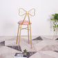 Nordic Armless Backrest Counter Stool Iron Cafe Bar Stool with Leather Cushion and Pedal Clearhalo 'Bar Furniture' 'Bar Stools' 'bar_stools' 'furn' 'furn_bar_stools' 'Furniture' 'furniture_bar_stools' 'Kitchen & Dining Furniture' 5052434