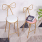 Nordic Armless Backrest Counter Stool Iron Cafe Bar Stool with Leather Cushion and Pedal Clearhalo 'Bar Furniture' 'Bar Stools' 'bar_stools' 'furn' 'furn_bar_stools' 'Furniture' 'furniture_bar_stools' 'Kitchen & Dining Furniture' 5052447