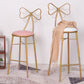 Nordic Armless Backrest Counter Stool Iron Cafe Bar Stool with Leather Cushion and Pedal Clearhalo 'Bar Furniture' 'Bar Stools' 'bar_stools' 'furn' 'furn_bar_stools' 'Furniture' 'furniture_bar_stools' 'Kitchen & Dining Furniture' 5052450