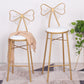 Nordic Armless Backrest Counter Stool Iron Cafe Bar Stool with Leather Cushion and Pedal Clearhalo 'Bar Furniture' 'Bar Stools' 'bar_stools' 'furn' 'furn_bar_stools' 'Furniture' 'furniture_bar_stools' 'Kitchen & Dining Furniture' 5052451