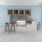 Industrial Armless Counter Stool Steel Cafe Bar Stool with Leather Cushion and Pedal Clearhalo 'Bar Furniture' 'Bar Stools' 'bar_stools' 'furn' 'furn_bar_stools' 'Furniture' 'furniture_bar_stools' 'Kitchen & Dining Furniture' 5052468