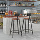 Industrial Armless Counter Stool Steel Cafe Bar Stool with Leather Cushion and Pedal Clearhalo 'Bar Furniture' 'Bar Stools' 'bar_stools' 'furn' 'furn_bar_stools' 'Furniture' 'furniture_bar_stools' 'Kitchen & Dining Furniture' 5052469
