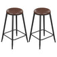 Industrial Armless Counter Stool Steel Cafe Bar Stool with Leather Cushion and Pedal Backless 2 Piece Set Counter Stool(26"H) Clearhalo 'Bar Furniture' 'Bar Stools' 'bar_stools' 'furn' 'furn_bar_stools' 'Furniture' 'furniture_bar_stools' 'Kitchen & Dining Furniture' 5052478