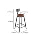 Industrial Armless Counter Stool Steel Cafe Bar Stool with Leather Cushion and Pedal Clearhalo 'Bar Furniture' 'Bar Stools' 'bar_stools' 'furn' 'furn_bar_stools' 'Furniture' 'furniture_bar_stools' 'Kitchen & Dining Furniture' 5052496